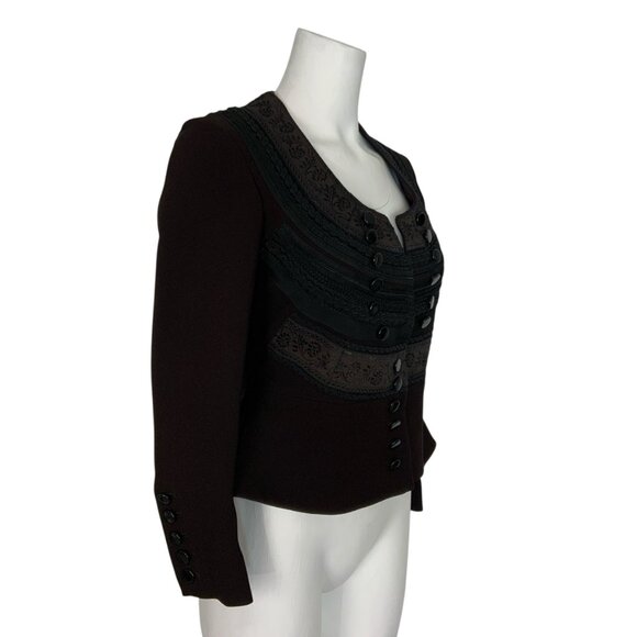 Jean Paul Gaultier Blazer 40 US/6 Button Front Peplum Victorian Gothic Steampunk - Picture 4 of 14